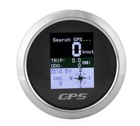 Hamwesh Speedometer, 85mm Universal Digital GPS Speedometer with 8 Direction Navigation for Marine Car Truck Boat Yacht Motorcycle (Black dial)