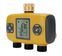 Hamwesh Sprinkler Timer, 3 Zone Programmable Garden Hose Timer Irrigation with Brass Inlet 15-Day Rain Delay Child Lock IPX5 for Yard Garden Lawn