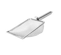 Hamwesh Stainless Steel Cat Litter Scoop, Rustproof Easy to Clean Cat Litter Scooper with Fine Holes and Hooks for Easy Storage, for and Reptile Box