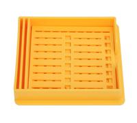 Hamwesh Sticky Note Holder, Pop Up Sticky Note Dispenser with Stencil for Office and Home, Compact Size 3 X 3 Inch Notes, Durable Plastic, Versatile Compatibility (Yellow)