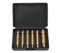 Hamwesh Stripped Screw Extractor, 6 PCS High Speed Steel for Rusty Broken Screws Screw/Fastener Extractor Kit, Left Hand Drill Bit Set with Quick Removal for Stripped Nuts Bolts (Ti Plated)