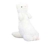 Hamwesh Stuffed Animal, Snow Ferret Plush Toy with Ultra Soft Fur, Lifelike Simulation, and Multifunctional Decoration for Sofa and Bed, and an Elongated Shape (White)