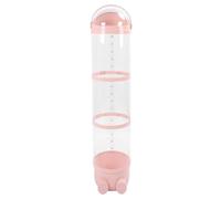 Hamwesh Stuffed Animal Storage Tube, 130cm Height Clear Plastic Vertical Toy Organizer with Slide Lid, Space Saving, Large Toy Keeper for Plush Toys Dolls Kids Room Decor (Pink)