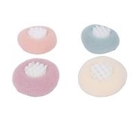 Hamwesh Sunflower Bath Sponge, 2 in 1 Mesh and Sponge Core for Quick Lathering Gentle Exfoliation Exfoliating Shower Ball, Suction Cup Bath with Secure Attachment for Tiles Glass (4PCS)
