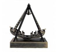 Hamwesh Swinging Boat Model, Battery Powered Perpetual Motion Machine ABS Construction, Desk Decor with Lifelike Swinging Design for Office Home Gift