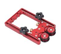 Hamwesh Table Saw Inventory/Share Roller, One Way Bearing High Accuracy Aluminum Alloy with Double Wheel Feeding Guide Roller for Woodworking