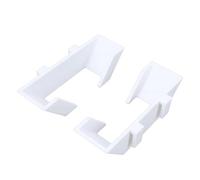Hamwesh Tennis Racket Wall Mount, 2 Pcs Sturdy Weather Resistant Plastic Storage Hooks for Easy Installation, Wall Storage Hooks with Easy Installation for Court Fence Garage Gym Home (White)