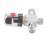 Hamwesh Thermostatic Mixing Valve, Water Temperature Control Valve with G1/2 Inch DN15 Male Thread for Bathroom Faucet Shower Mixing