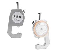 Hamwesh Thickness Gauge, 0-10mm Measuring Range Flat Cone Curved Cone Heads Leather Thickness Gauge Aluminum Alloy Meter with Accurate Reading for Wall Steel Paper Jewelry (Pointed Toe: 5.4 X 4. X