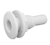 Hamwesh Thru Hull Fitting Durable Boat Water Drain Outlet for Boats, 3/4in ABS Plastic Hose Coupling Drain Scupper Accessory (White)