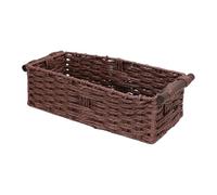 Hamwesh Toilet Paper Basket, Woven Paper Rope Construction with Wooden Handles for Bathroom Organizer Decorative Storage (Brown)