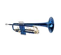 Hamwesh Trumpet, Bb Standard Dual Valves Beginner Trumpet, Student with Adjustable Third Slide Lock Comfortable Mouthpiece for Student Beginner Kids
