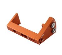 Hamwesh Undermount Drawer Slide Jig, Precise Six Hole Alignment Aluminum Alloy Construction Angle Drill Guide with 6mm 2.5mm Brad Point Bits Stop Collars Hex Key for Woodworking Cabinet