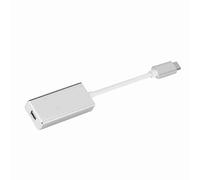 Hamwesh USB 3.1 Type C to Mini DisplayPort Adapter, 4K HD, 10Gbps (Silver) | Type C Video Converter, Aluminum Housing, Reversible Plug, for TVs Projectors Screens, Home Office Presentations