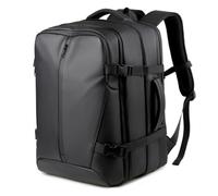 Hamwesh Vacuum Backpack, Travel Backpack Compression Backpack with Pump Anti Theft Lock Splashproof 36-55L Large Capacity Expandable for Business Travel College Men Women