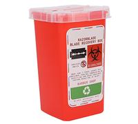 Hamwesh Vane/Wing Disposal Container Resistant Hardness Design Plastic Disposal Box with Open Cover Design for Hair Salon Barbershop Home Use (Red)
