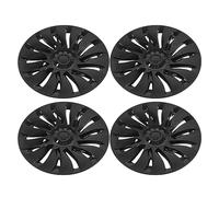 Hamwesh Wheel Hub Caps, 19 Inch, Glossy Black, 4 Pcs, Snap On Install | Rim Protector Covers with Center Mark, ABS, Aerodynamic, for Model Y 2020-2023, Anti Scratch, Includes Soundproof Cotton