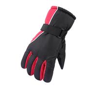 Hamwesh Winter Ski Gloves, Windproof Water Proof Winter Gloves with Thermal Plush Lining and Anti Slip Palm Design, Snow for Skiing Cycling Hiking Outdoor Activities (Red)