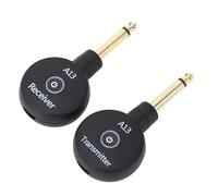 Hamwesh Wireless Guitar System, 2.4GHz Low Latency Rechargeable Guitar Wireless Transmitter Receiver, Electric System with 100 Feet Range 6.35mm Jack for Electric