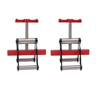 Hamwesh Wood Clamps, 4-Way Pressure Adjustable Clamping System with Handle and Groove Strip for Cabinet Making, Aluminum Alloy Woodworking Clamp Set for Small Panels and Doors