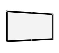 Hamwesh Wrinkle- Portable White Projector Screen, Lightweight and Foldable for Outdoor Camping Movies, 16:9 Thick Curtain with Hook and Hanging Rope for Front/Rear Projection, Made of Polyester (60