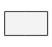 Hamwesh Wrinkle- Portable White Projector Screen, Lightweight and Foldable for Outdoor Camping Movies, 16:9 Thick Curtain with Hook and Hanging Rope for Front/Rear Projection, Made of Polyester (100