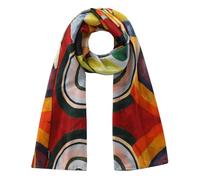 Hamzah Long Natural Silk Scarf | Colorful Tile and Mosaic Print | Large Silk Pashmina (180 x 65 cm) | Versatile Fashion Accessory for Neck, Shoulders or Head | Women's Gift, Livre, 180 x 65 cm