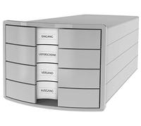 HAN 1012-11 Impuls Drawer Box DIN A4/C4 4 Closed Drawers Light Grey