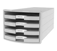 HAN 1013-11 Impuls Drawer Box DIN A4/C4 4 Open Drawers Light Grey