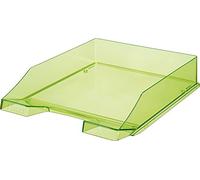 HAN 1026-X-27, KLASSIK letter tray. Modern, stylish, transparent and glossy, pack of 6, transparent-green