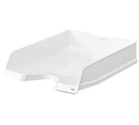 HAN 10275-12, VIVA Letter Tray. Glossy designer letter tray in premium quality, with labelling clip, high-gloss, pack of 5, white