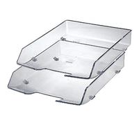 HAN 1028-23, WAVE EXCLUSIV Letter tray. Puristic, stylish, elegant and glossy, transparent crystal-clear - various colours to choose from