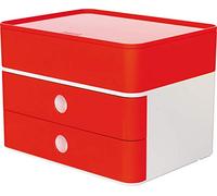 Han 1100-17 ALLISON SMART-BOX PLUS , Drawer Box with 2 Drawers and Utensil Box, Cherry Red
