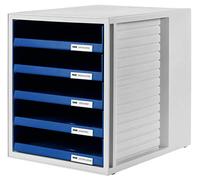 HAN 1401-14, SCHRANK-SET Drawer set. Innovative, attractive design with 5 open drawers, light-grey-blue