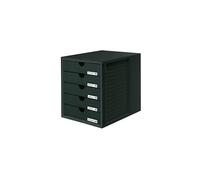 HAN 1450-13, SYSTEMBOX drawer set. Innovative, attractive design with 5 closed drawers, black