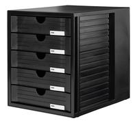 HAN 1450-13, SYSTEMBOX drawer set. Innovative, attractive design with 5 closed drawers, black