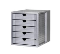 HAN 14508-18, SYSTEMBOX KARMA Drawer set . Innovative, attractive design, BLUE ANGEL certified, with 5 closed drawers, eco-grey