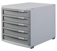 HAN 1505-19, CONTUR drawer set. Modern organisational system, expandable, premium quality for a highly professional organisation with 5 closed drawers, light-grey-dark-grey
