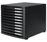 HAN 1510-13 A4/B4/C4 Drawer Box with 10 Closed Drawer - Black