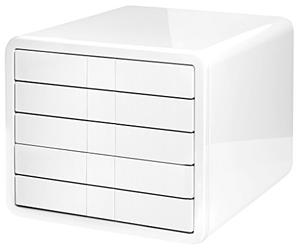 HAN 1551-12, i-Box Drawer Set. Innovative drawer set in premium quality honoured with Design Prizes. With 5 closed drawers, white