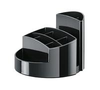 HAN 17460-13, RONDO Desk tidy. Elegant, glossy, premium quality with 9 compartments, black