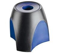 HAN 1752-34, DELTA paper clip dispenser. Attractive, elegant and stylish. Premium quality with ring magnet, black-blue