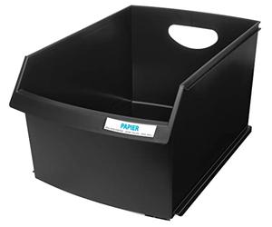 HAN 1849-13, LOGO DRIVE waste bin. The perfect solution for waste separation. Shapely and well-designed, can be labelled, 25 litres, black