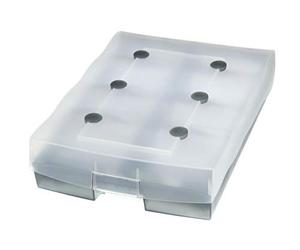 HAN 1x business card box VIP XXL translucent gray DIN A8 2200 cards