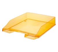 HAN 1x CLASSIC TRANSPARENT letter tray, transparent orange, A4/C4, stackable
