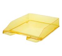 HAN 1x CLASSIC TRANSPARENT letter tray, transparent yellow, A4/C4, stackable