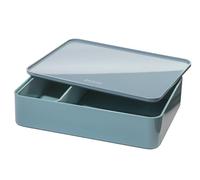 HAN 1x Drawer Box ALLISON SMART-ORGANIZER blue stackable rubber feet | Made in Germany, utensil box, inner tray, 260x195x68 mm, smooth-running drawers, drawer system, document tray