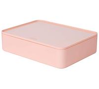 HAN 1x Drawer Box ALLISON SMART-ORGANIZER flamingo rose stackable | Made in Germany, rubber feet, storage box, inner tray, 260x195x68 mm, smooth-running drawers, drawer system, storage box