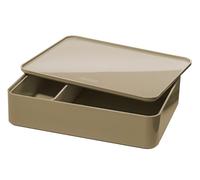 HAN 1x Drawer Box ALLISON SMART-ORGANIZER light brown stackable rubber feet | Made in Germany, utensil box, inner tray, 260x195x68 mm, smooth-running drawers, drawer system, document tray