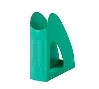 HAN 1x RE-LOOP green A4/C4 low-edge file holder with labeling | Made in Germany, A4/C4, recycled plastic, 76x239x256 mm, magazine holder, file tray, brochure holder, shelf tray